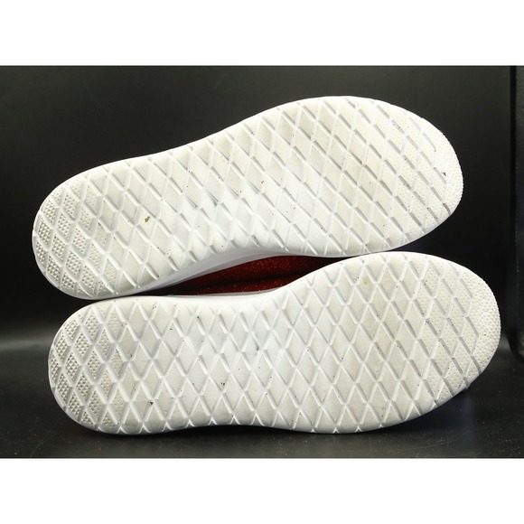 Vans Off The Wall Men's Red Glitter W/Blue Stripe, Men's US Size 7, EUR Size 39 - Picture 4 of 5